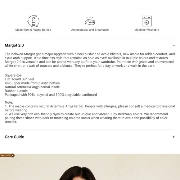 Red Women's Flats - Picture 15 of 16